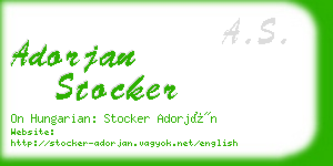 adorjan stocker business card